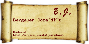 Bergauer Jozafát névjegykártya